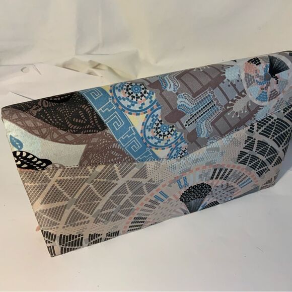 New Pineda Covalin bag Flap multicolor 100% seda textile Inside Pocket - Picture 3 of 11